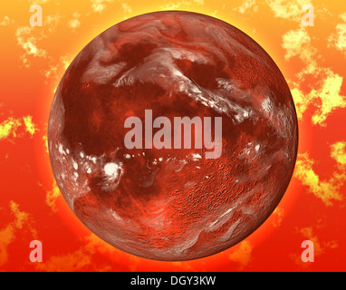 Digital erstellt roten Planeten Stockfoto