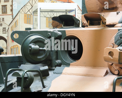 Der Panzerkomet 1944 wird im Panzermuseum in Saumur ausgestellt. Dieser von Großbritannien entworfene Panzer wurde während des Zweiten Weltkriegs im Kampf eingesetzt und ist wegen seiner Rolle in der Geschichte der gepanzerten Kriegsführung erhalten. Stockfoto