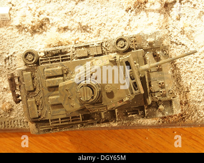 Das Modell Panzer III, das im Panzermuseum in Saumur ausgestellt wird, stellt einen der wichtigsten Kampfpanzer Deutschlands dar, der während des Zweiten Weltkriegs eingesetzt wurde. Stockfoto