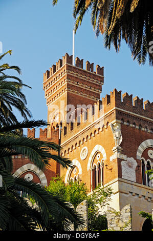 Castello Albertis Castle, Museo del Mondo Delle Kultur, das Museum der Kulturen der Welt, Genua, Ligurien, Italien Stockfoto