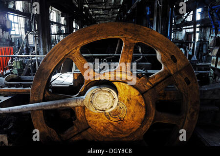 Maschinen in der Energie Fabrik Knappenrode, historische Brikettfabrik, eines der vier Standorte des sächsischen Museums Stockfoto