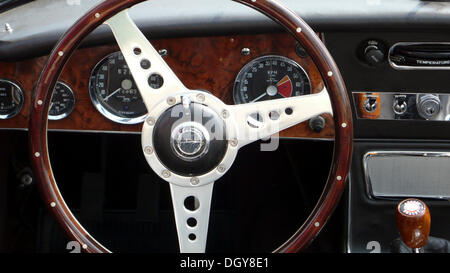 Cockpit eines Austin Healey MK Roadster Stockfoto