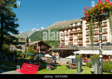 Resort-Chalets in Zermatt, Schweiz Stockfoto