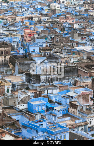 Die blaue Stadt Bundi in Rajasthan, Indien, Asien Stockfoto