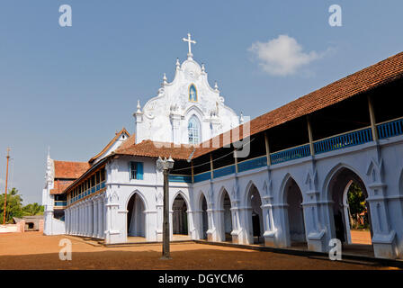 Champakulam Kalloorkadu St. Mary's Forane katholische Kirche, eine der ältesten Kirchen in Indien, Champakulam in der Nähe von Alleppy, Kerala Stockfoto