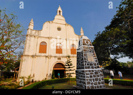 St. Francis Church, ehemalige Grabstätte von Vasco da Gama, Fort Kochi, Fort Cochin, Kerala, Südindien, Malabar-Küste, Indien Stockfoto