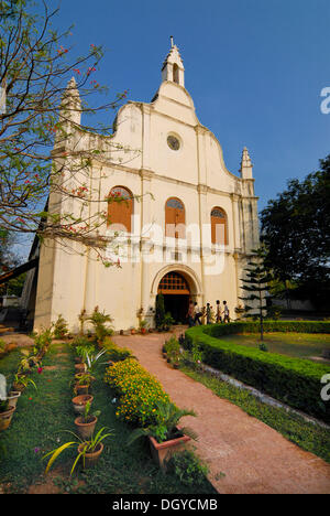 St. Francis Church, ehemalige Grabstätte von Vasco da Gama, Fort Kochi, Fort Cochin, Kerala, Südindien, Malabar-Küste, Indien Stockfoto