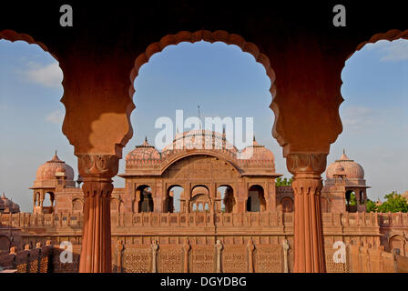 Heritage Hotel oder Laxmi Niwas Palace Hotel, Bikaner, Rajasthan, Nordindien, Indien, Asien Stockfoto