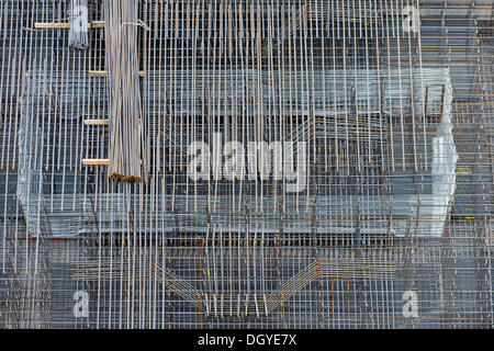 Verstärkung Stahl, große Baustelle Stuttgart-21-Baustelle, Eisenbahn und ein Stadtentwicklungsprojekt, Stuttgart Stockfoto
