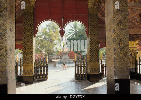 Wat Xieng Thong Tempel, Luang Prabang, Laos, Indochina, Asien Stockfoto