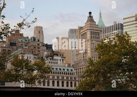 Skyline, Battery Park, Financial District, New York City, Nordamerika, USA Stockfoto