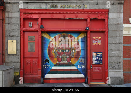 Eingang zur Feuerwehr, West 10th Street, Greenwich Village, New York City, New York, Nordamerika, USA Stockfoto