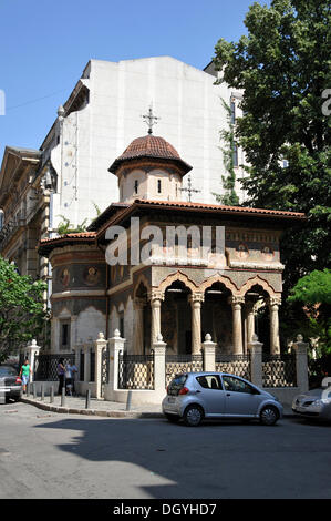 Stavropoleos-kirche, strada Stavropoleos, Bukarest, Rumänien, Europa Stockfoto