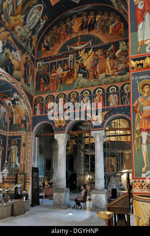 Innenraum Kirche Biserica Sf Gheorghe Nou, Bukarest, Rumänien, Europa Stockfoto