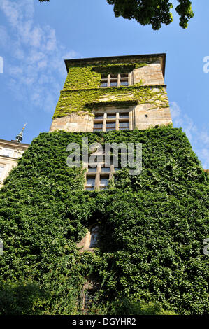 Der Prager Fenstersturz, Paradise garden, Hradschin, Altstadt, Prag, Tschechische Republik, Europa Stockfoto