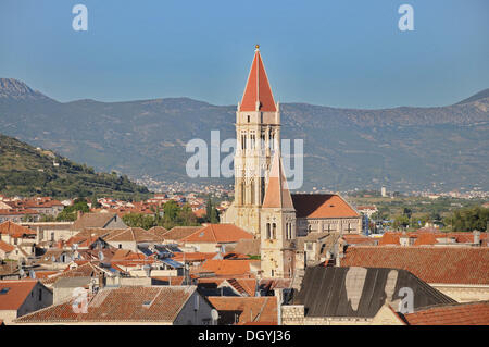 Blick über die Stadt, Altstadt, Trogir, Kroatien, Europa Stockfoto