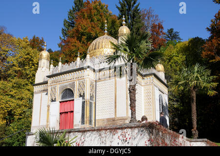 Maurischer Kiosk, Schlosspark, Schloss Linderhof, Graswangtal, Bayern Stockfoto