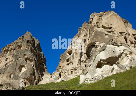 Ausgehöhlten Tuffstein, Kappadokien, Türkei Stockfoto