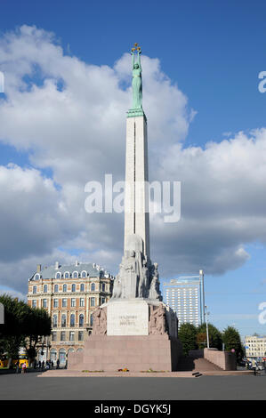 Der piemineklis Freiheitsdenkmal, Riga, das historische Zentrum, Lettland, Baltikum, Nordeuropa Stockfoto