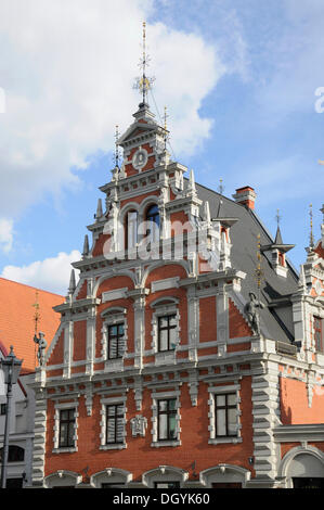 Das Schwarzhäupterhaus, ratslaukums Square, Riga, historischen Bezirk, Lettland, Baltikum, Nordeuropa Stockfoto