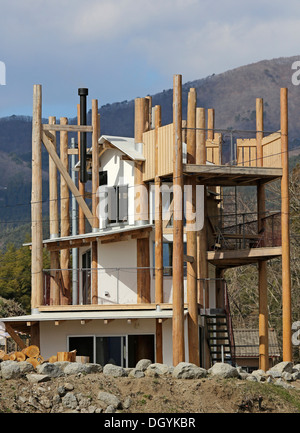 Japan nach dem Sturm - Heimat für alle in Rikuzentakata, Rikuzentakata, Japan. Architekt: Toyo Ito, Kumiko Inui, Akihisa Hirata ein Stockfoto