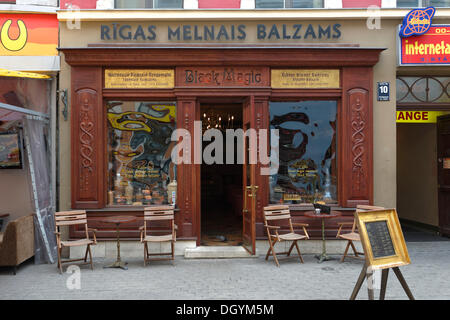 Cafe Black Magic, Kaleju iela 10, Riga, Lettland, Baltikum, Europa Stockfoto