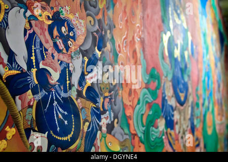 Wandmalerei, Wandgemälde im Spituk Kloster, Ladakh, Indien, Asien Stockfoto