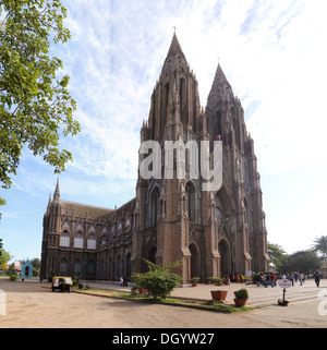 St. Philomena Staat-Kirche, Mysore, Karnataka, Indien Stockfoto