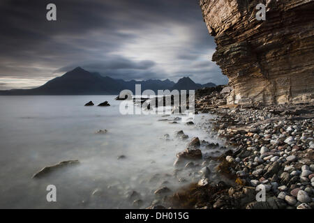 Felsenküste, Elgol, Isle Of Skye, Schottland, Vereinigtes Königreich Stockfoto