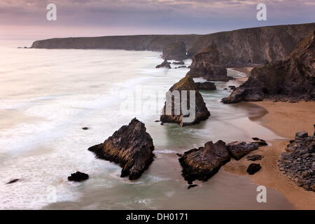 Bedruthan Steps, Cornwall, England, Vereinigtes Königreich Stockfoto