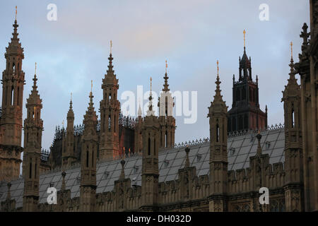 Spiers von Westminster Hall, Houses of Parliament, City of Westminster, London, London Region, England, Vereinigtes Königreich Stockfoto