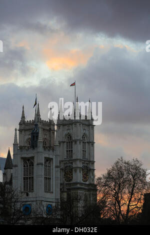 Westminster Abbey am Abend, City of Westminster, London, London Region, England, Vereinigtes Königreich Stockfoto
