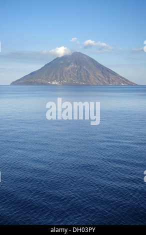 Mount Stromboli Vulkan, Äolischen Inseln, Tyrrhenischen Meer, Italien Stockfoto