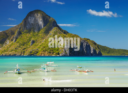 El Nido Bay und Cadlao Island, Palawan, Philippinen Stockfoto