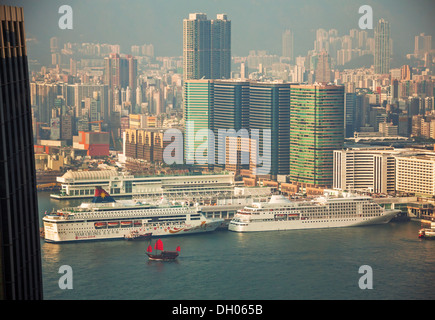 Hafen von Hongkong Stockfoto