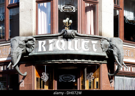 Riquethaus Gebäude, Jugendstil, Leipzig, Sachsen, PublicGround Stockfoto