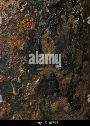 Bronze beschichteten Stahlplatten Stockfoto