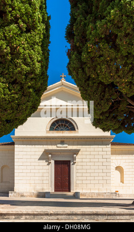 St.-Joseph-Kirche (Crkva Sv. Josipa u Veloj Luci) in Vela Luka, Insel Korcula, Kroatien Stockfoto