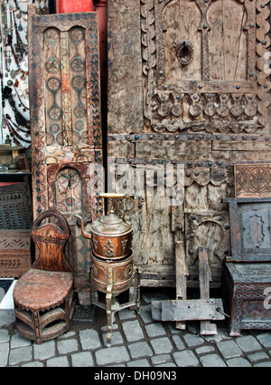 Antiquitätengeschäft Marrakesch Marokko Medina Souk Markt Stockfoto