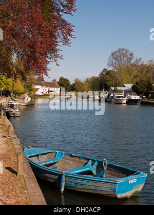 Die malerische Norfolk Broads entlang des Flusses Yare bei Thorpe St Andrew, Norwich, Norfolk, England Stockfoto