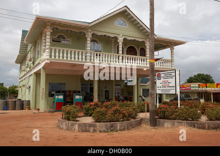 Benzin-Tankstelle in Letham, Guyana, Südamerika Stockfoto