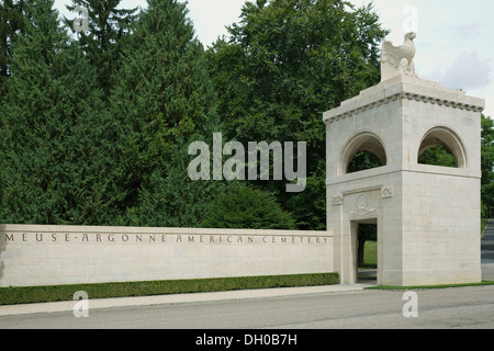 Eingang Meuse-Argonne American Cemetery Stockfoto