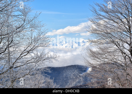 Winter auf dem Berg aus Mazedonien - Europa Stockfoto