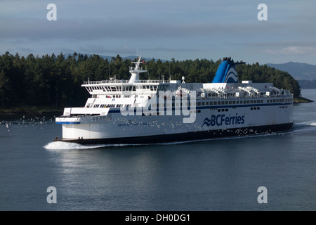 Spirit of British Columbia Fähre auf dem Weg von Victoria nach Vancouver, von Swartz Bay nach Tsawwassen, Kanada Stockfoto