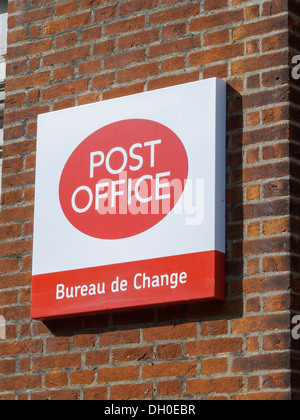 Postamt Bureau de change Stockfoto