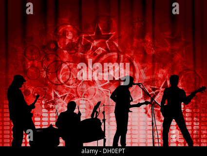 Grunge Musikhintergrund. Vector Illustration Eps 10 Stockfoto