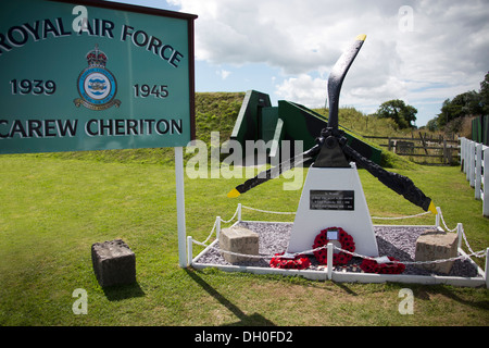 Royal Air Force War Memorial Carew Pembrokeshire Wales UK 127868 Stockfoto