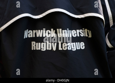 Warwick Universität Rugby League Team oben. Stockfoto