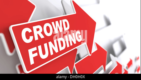 Crowd-Funding. Internet-Konzept. Stockfoto