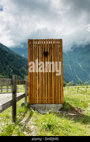 WC, Kaefertal Tal unterwegs Hochalpenstrasse, hohen Tauern Gebirge, Österreich, Europa Stockfoto